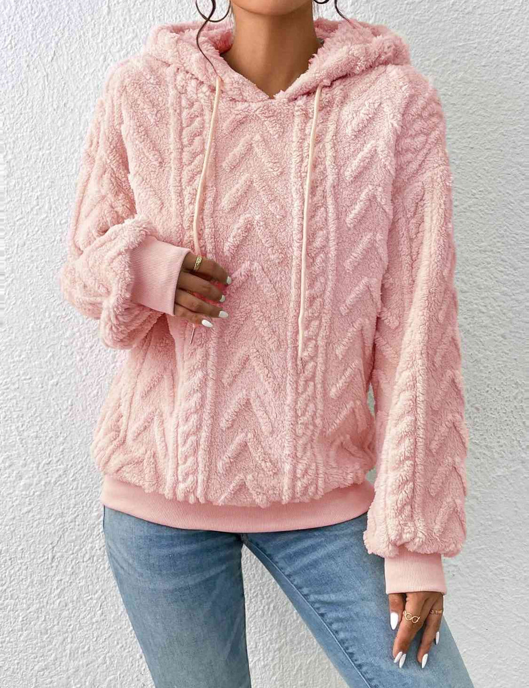 Sweaters with a cord and long arm in a two -tone design for women-2