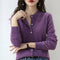 Knitted sweater with neckline-2