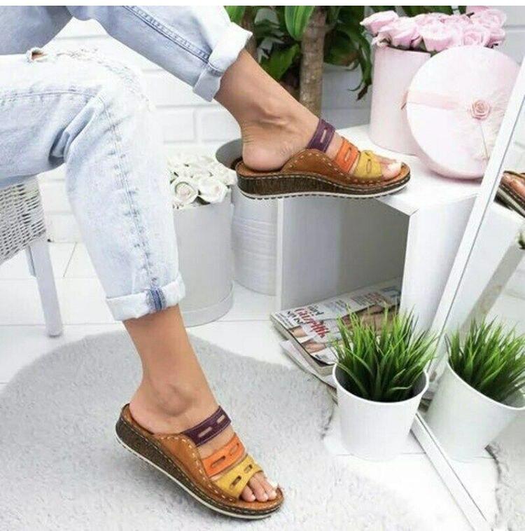 Sophia | Comfortable Supportive Tricolor Sandals for Women