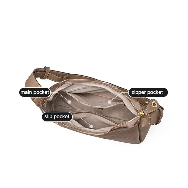 Lila | Versatile Textured Leather Crossbody Bag